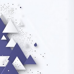 Poster - Abstract geometric design with overlapping triangles in shades of white and  periwinkle blue.  A clean, modern, and  technological background
