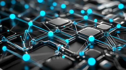 Poster - Visualizing abstract ai neural networks digital space graphic art minimalist design close-up futuristic concepts
