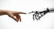 © Magic_Pixel_Studio - Human and Robot Hand Connection