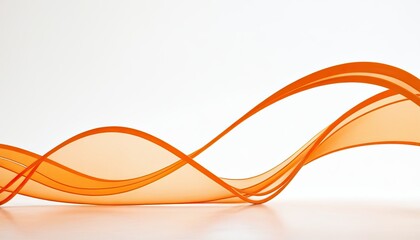 Leinwandbilder - Abstract peach color wave curve lines designs on white isolation background
1
