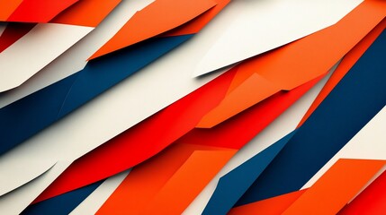 Aufkleber - Dynamic Abstract Background with Intersecting Geometric Shapes and Bold Colors