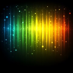Poster - Vibrant spectrum sound waves