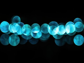 Aufkleber - Abstract teal light bokeh