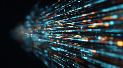 Poster - Abstract digital data stream technology background wallpaper high resolution image download free stock photo