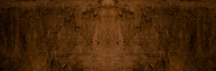 Aufkleber - Old wall texture cement dark black brown background abstract grey color design are light with white gradient background.