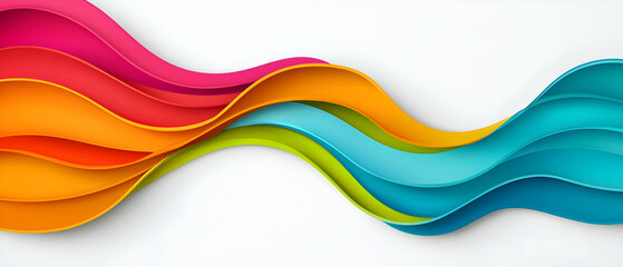 Poster - Abstract Colorful Wave Design Background