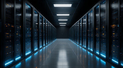 Poster - Data center server room hosting information technology it infrastructure network computing storage hardware