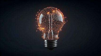Poster - Abstract Glowing Lightbulb Design
