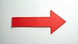 © Wool World - A red paper arrow pointing to the right on a plain white background
