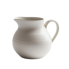 Poster - Elegant ceramic pitcher with smooth, curved design, perfect for serving beverages or as decorative piece. Its minimalist style complements various home decor themes
