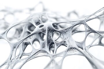 Poster - Abstract architectural structure or network composed of interconnected and organic forms