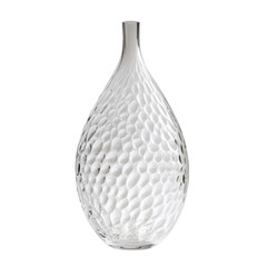 Poster - Elegant glass vase with unique textured surface, perfect for floral arrangements or as decorative piece. Its clear design enhances any interior decor style