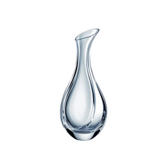 Poster - Elegant glass vase with unique teardrop shape, perfect for floral arrangements or as decorative piece. Its clear design enhances any setting with sophistication