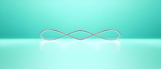 Poster - Abstract Geometric Pattern On Light Teal Background
