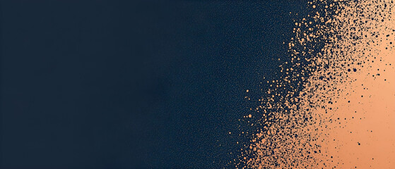 Fototapete - Abstract two-tone background dark blue with a scattered speckled metallic bronze decorative design