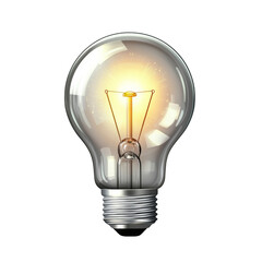 Poster - glowing light bulb with bright filament, symbolizing innovation and ideas. This captures essence of creativity and inspiration in simple yet powerful design
