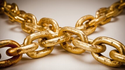 Poster - Strong chain symbolizing data assurance and credibility in secure communication and trust concept for security