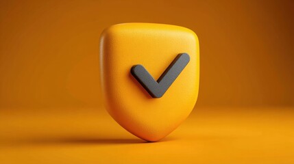 Poster - Bright yellow clock featuring a distinct black tick emphasizing time management and logic in conceptual design representation