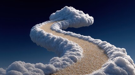 Poster - Spiraling cloud design evoking a sense of movement and energy in an artistic representation of abstract concepts