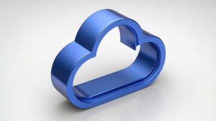 Poster - A blue heart shaped object symbolizing love and affection perfect for creative projects and emotional themes