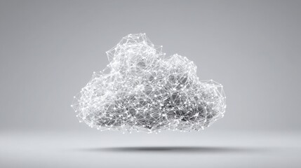 Poster - Abstract cloud with lines and dots representing a networked profit gate icon concept for enhanced roi visualization