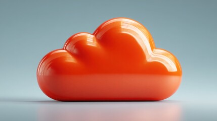 Poster - Artistic heart shaped object symbolizing cloud integrated valuation tool icon concept for scalable asset management