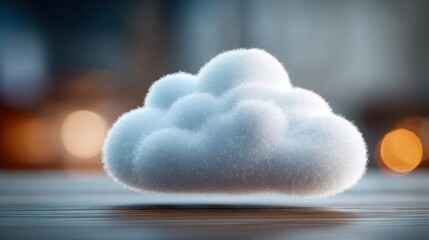 Poster - Simplistic cloud illustration representing a cloud linked investor dashboard icon concept for remote financial management