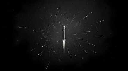 Poster - Abstract Silver Knife Design With Light Effect