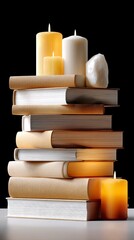 Poster - A hidden library filled with floating books, pages inscribed with glowing mystical symbols, ancient knowledge radiating power, dark academia aesthetic, warm candlelight, fantasy realism,