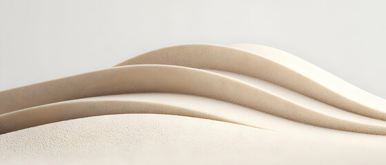 Poster - Abstract Beige Textured Hills Design