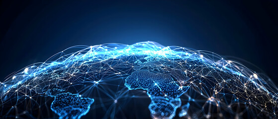 Poster - Global Network Map Illustration