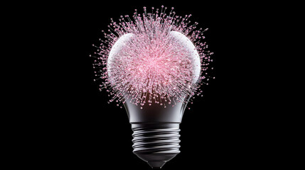 Poster - Abstract Glowing Lightbulb Design