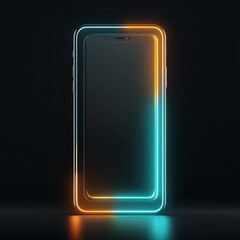 Poster - Luminescent Smartphone Display Against a Dark Backdrop Showing Technological Progress