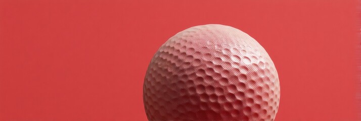 Aufkleber - Minimalist Golf Performance Imagery High-Precision Textured Ball on Vibrant Monochrome Background - Next-Gen Sports Equipment Marketing Visual