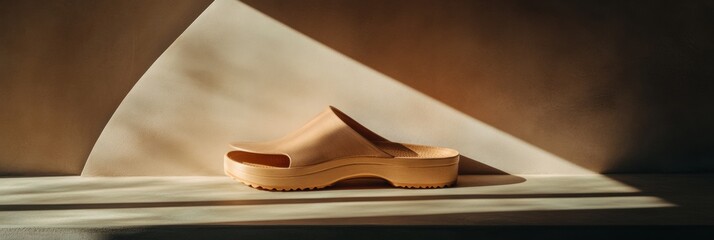 Aufkleber - Minimalist Clog Footwear Innovation Sculptural Neutral-Tone Comfort Design Showcasing Next-Gen Sustainable Fashion Aesthetic for Contemporary Wardrobes