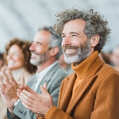 Aufkleber - Inclusive Professional Excellence Vibrant Midlife Workforce Celebrating Innovation with Authentic Connection and Multigenerational Engagement