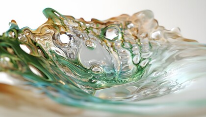 Poster - Abstract design of liquid in flowing motion.