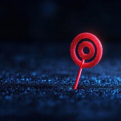 Poster - Hyper-Precise Digital Achievement Futuristic Target Visualization in Immersive Particle Landscape - Breakthrough Technology Branding for Strategic Success