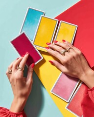 Aufkleber - Empowered Feminine Creativity Gen Z Color Theory and Design Inspiration - Vibrant Pop Art Palette for Digital Marketing Trends and Personal Branding