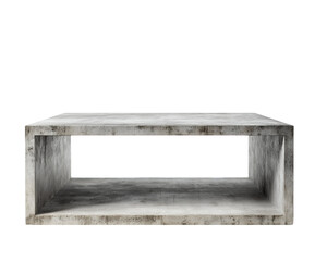 Poster - Grey Concrete Rectangular Structure with Hollow Center, PNG