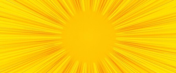 Wall Mural - Vibrant yellow sunburst radiating outwards, abstract texture, art, abstract art