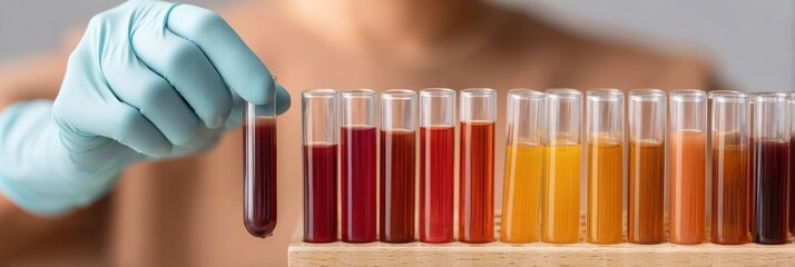 Aufkleber - Precision Diagnostics AI-Enhanced Medical Laboratory Testing with Color-Gradient Blood Sample Analysis - Next-Gen Healthcare Innovation for Personalized Medicine