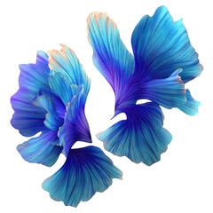 Poster - Abstract blue and purple floral design elegant swirling petals artistic on transparent background