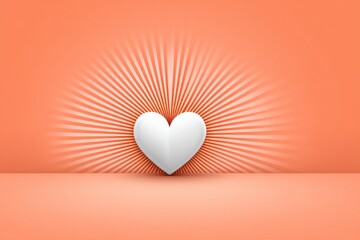 Poster - A simple heart icon radiating soft lines representing inner peace