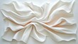 © Mukhamad - Elegant white fabric with flowing waves in abstract design composition