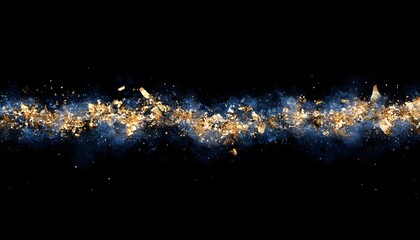 Poster - Abstract digital artwork of golden fragments.