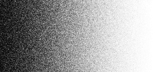 Noise dot grain background with abstract gradient of monochrome dotwork, vector grunge texture. Grain noise background of black dots and grainy halftone fade with stipple effect of sand dust particles