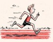 © Andry - Man running track competition exercising