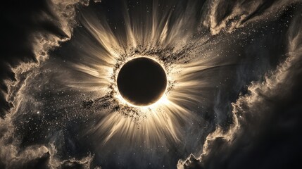 Wall Mural - solar eclipse astronomy light sun.