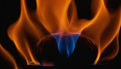 Poster - Blue flame background, aesthetic neon fire vector image
1
